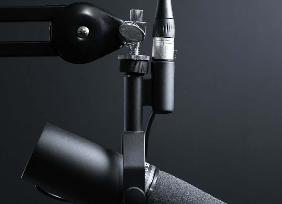 Podcast microphone ready for recording